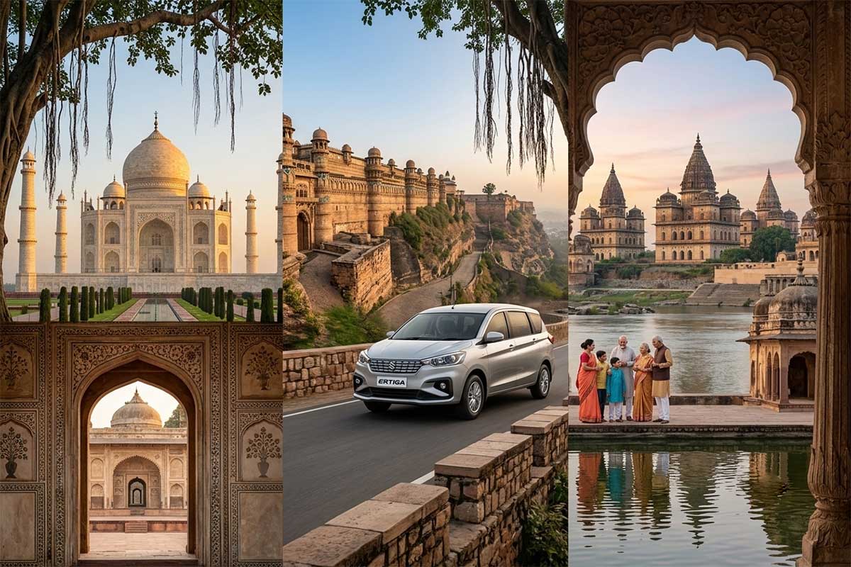 Delhi → Agra → Gwalior → Orchha → Delhi