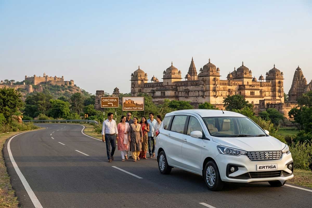 Delhi → Gwalior → Orchha → Khajuraho → Delhi
